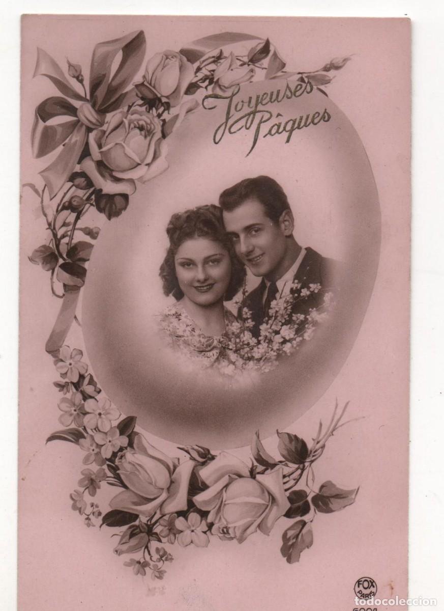 Cartoline: Postal francesa a&ntilde;os 30-40- escrita-Rom&aacute;ntica-