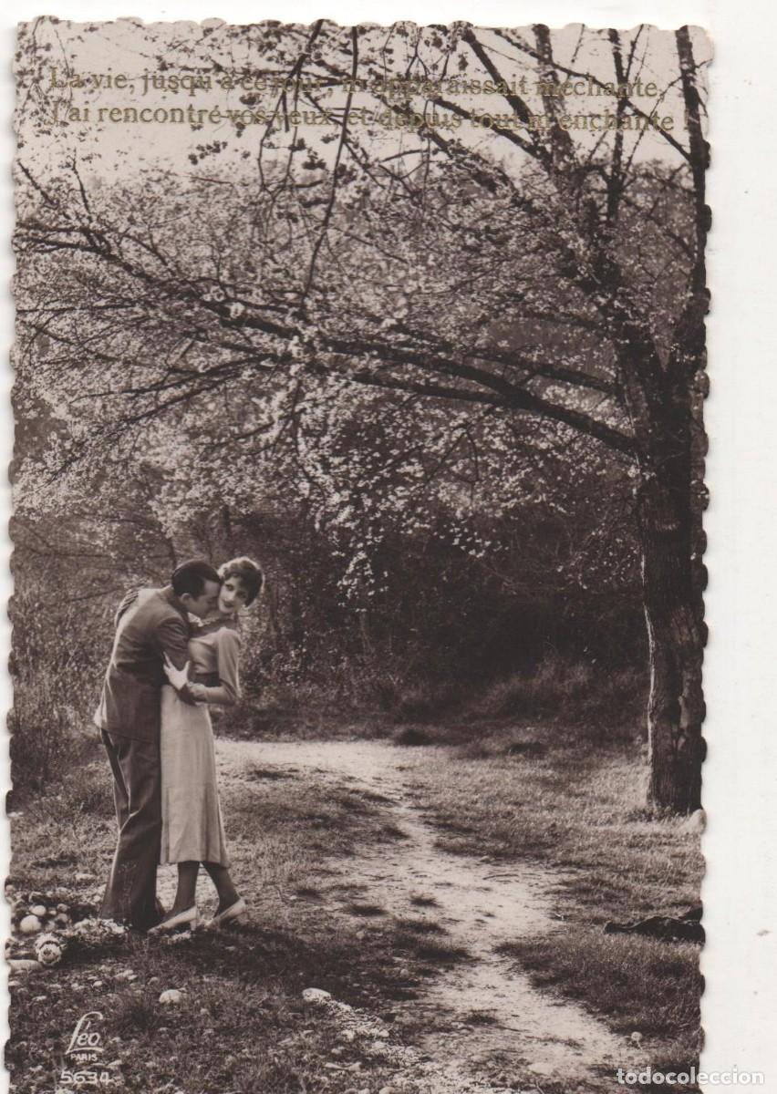 Cartoline: Postal francesa a&ntilde;os 30-40- escrita-Rom&aacute;ntica-