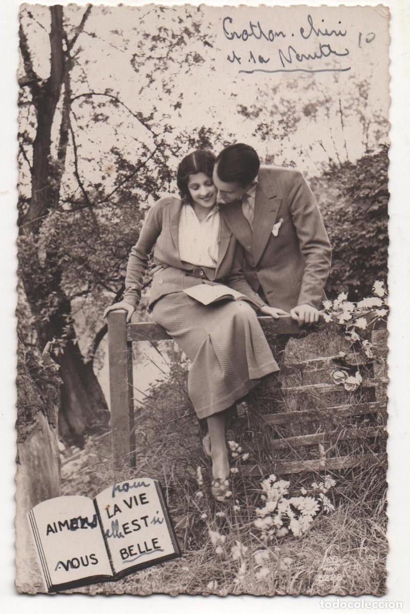 Postales: Postal francesa a&ntilde;os 30-40- escrita-Rom&aacute;ntica-