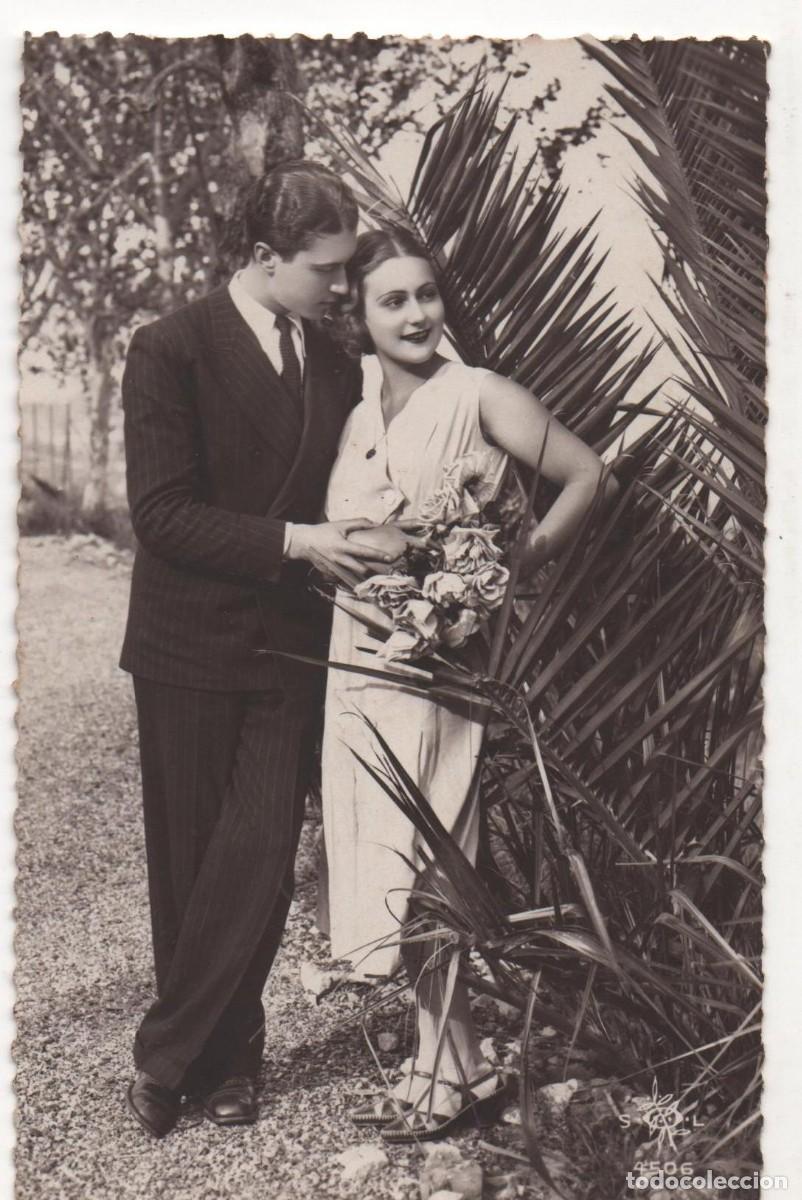 Cartoline: Postal francesa a&ntilde;os 30-40- escrita-Rom&aacute;ntica-