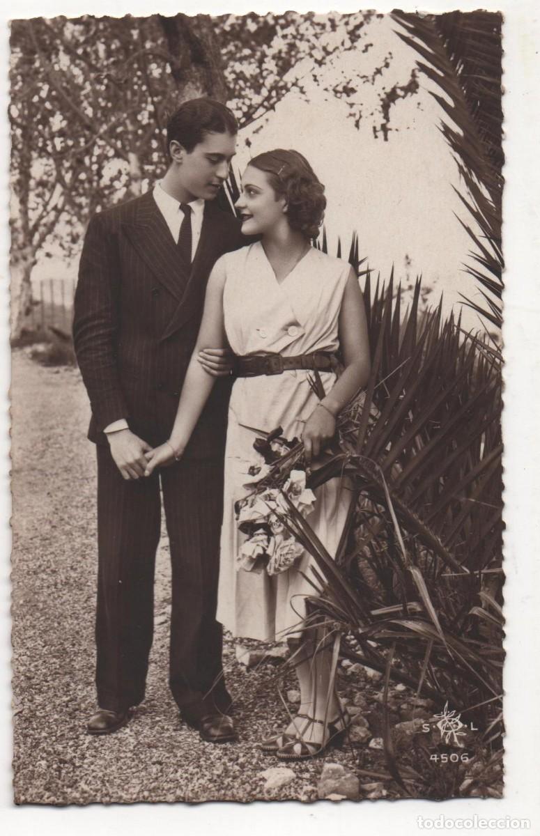 Cartoline: Postal francesa a&ntilde;os 30-40- escrita-Rom&aacute;ntica-