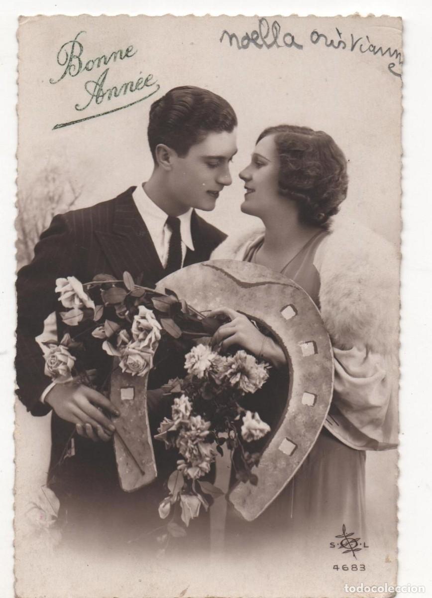 Postais: Postal francesa a&ntilde;os 30-40- escrita-Rom&aacute;ntica-