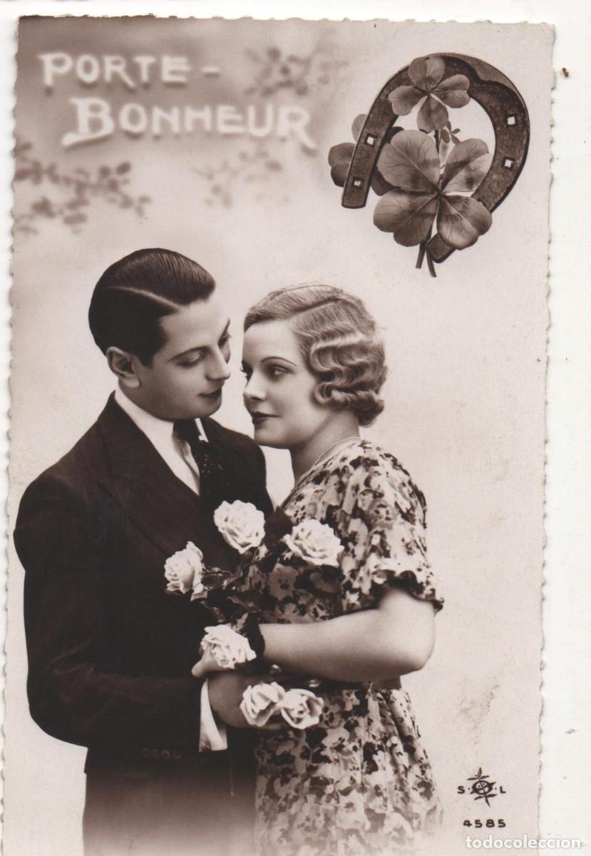 Postais: Postal francesa a&ntilde;os 30-40- escrita-Rom&aacute;ntica-