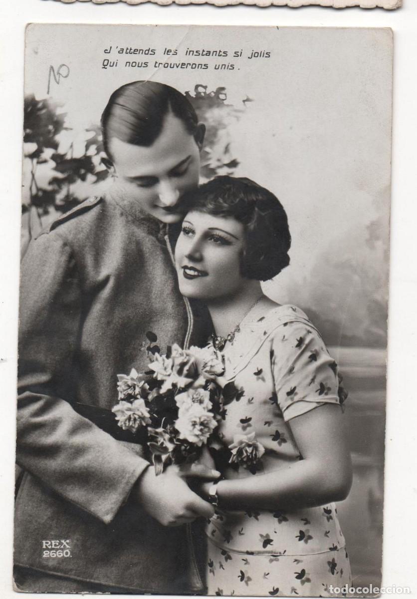 Cartoline: Postal francesa a&ntilde;os 30-40- sin circular-Rom&aacute;ntica-