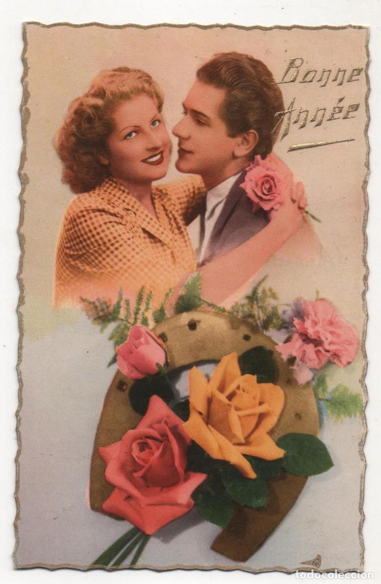 Postales: Postal francesa a&ntilde;os 40-50- sin circular-pareja rom&aacute;ntica-