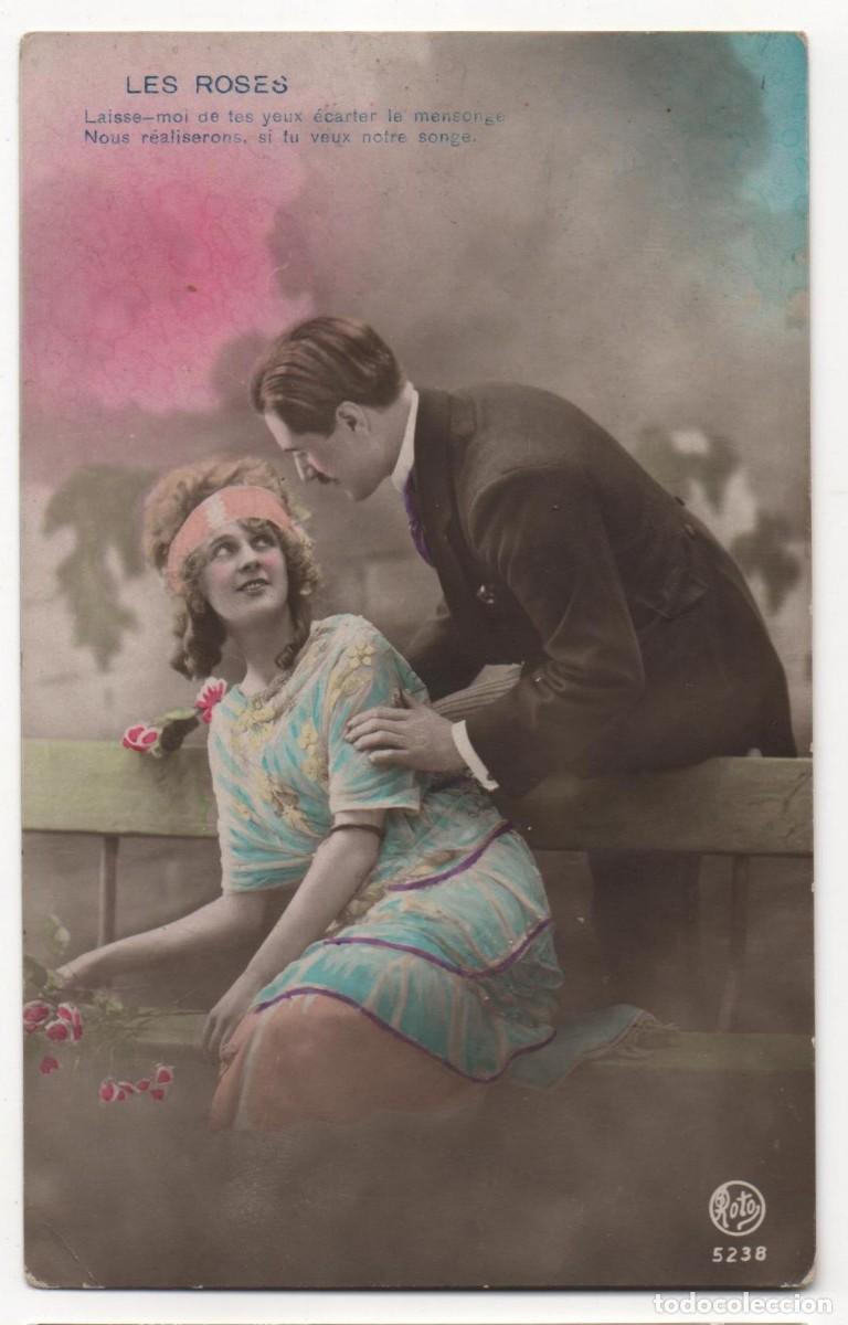 Postales: Postal francesa principios del XX- escrita-Rom&aacute;ntica-