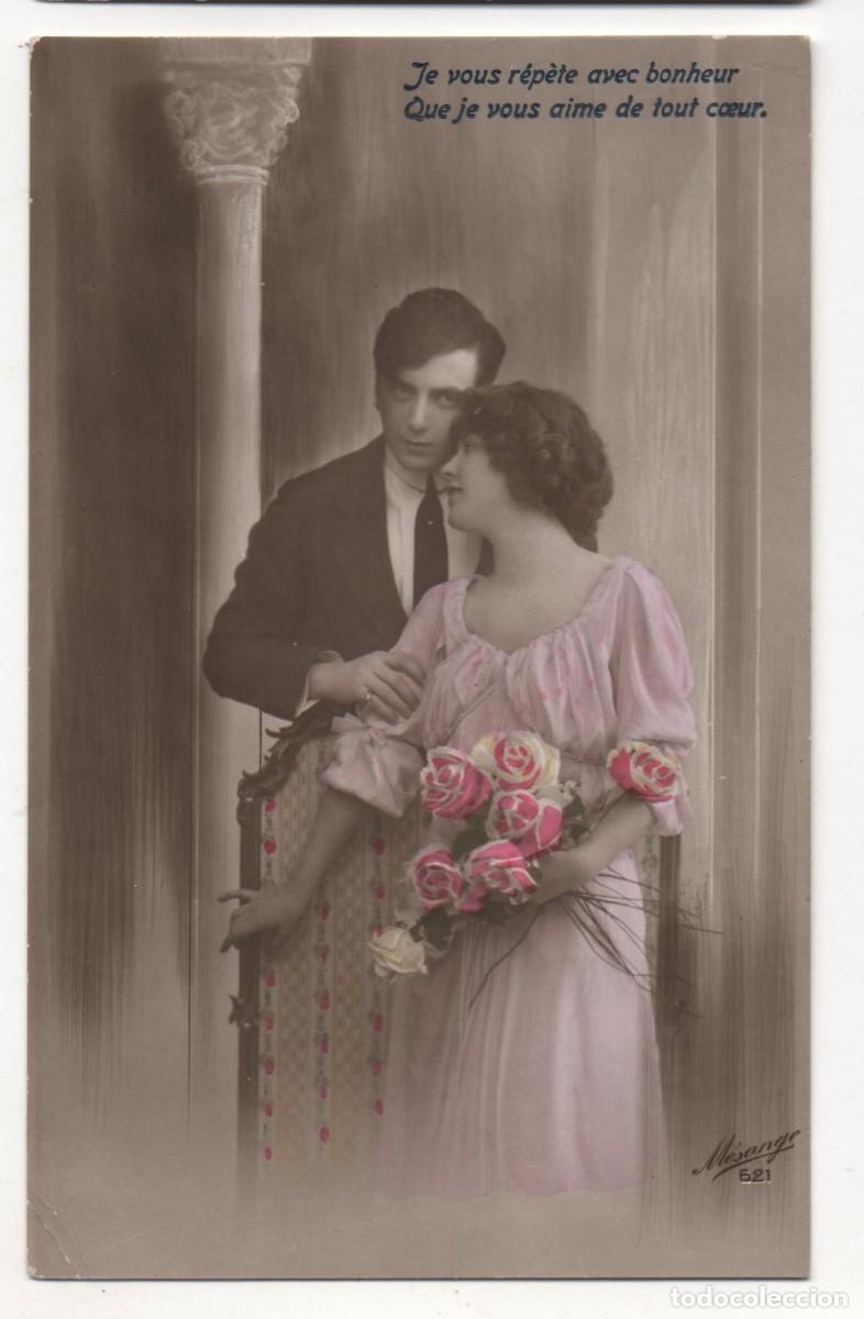 Postales: Postal francesa principios del XX- escrita-Rom&aacute;ntica-