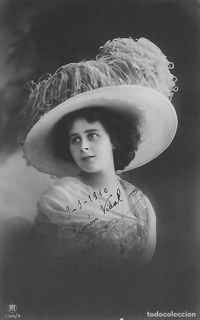 Postcards: ANTIGUA POSTAL-DAMA CON SOMBRERO (1910)