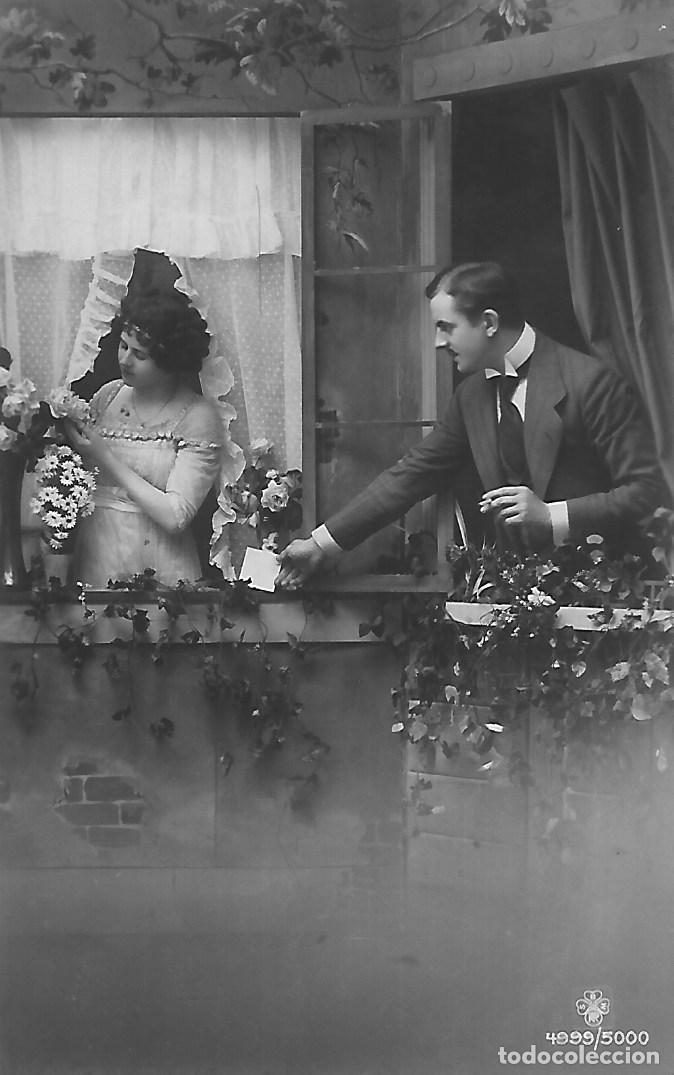 Postais: ANTIGUA POSTAL-RELACI&Oacute;N ENTRE VENTANAS (Principios 1900)