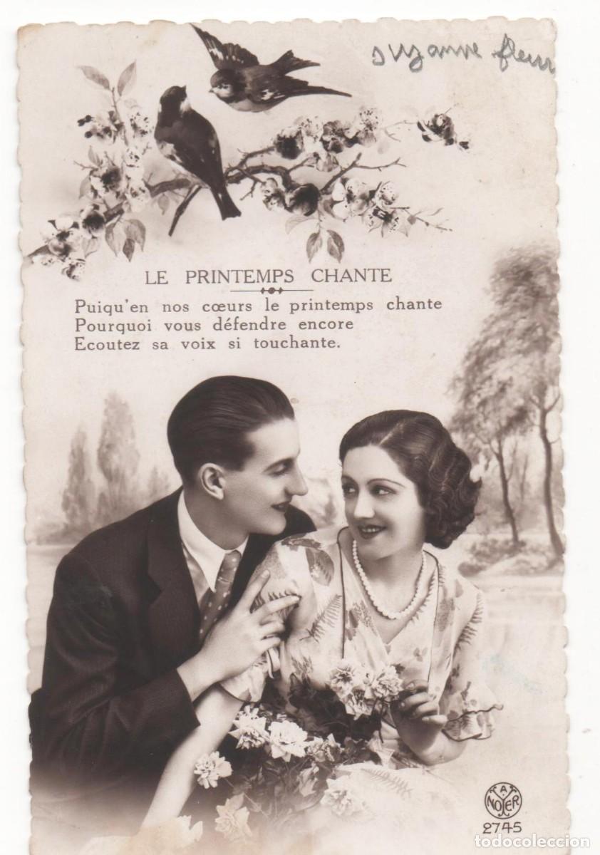 Postales: Postal a&ntilde;os 30-40- escrita-Rom&aacute;ntica-