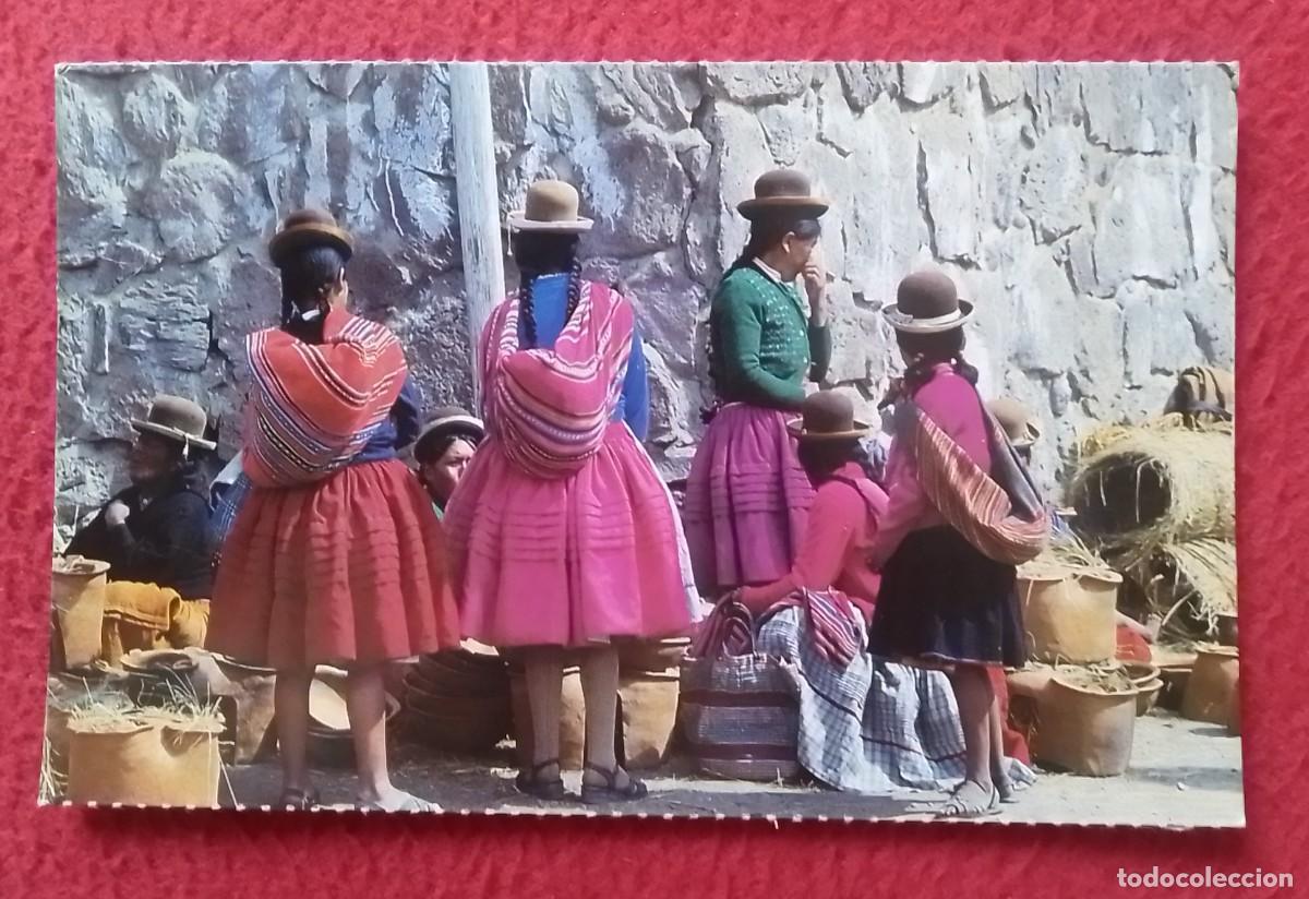 Postais: POSTAL POST CARD GROUPE DE FEMMES BOLIVIENNES MUJERES BOLIVIANAS BOLIVIA BOLIVIE CON SOMBREROS HATS.