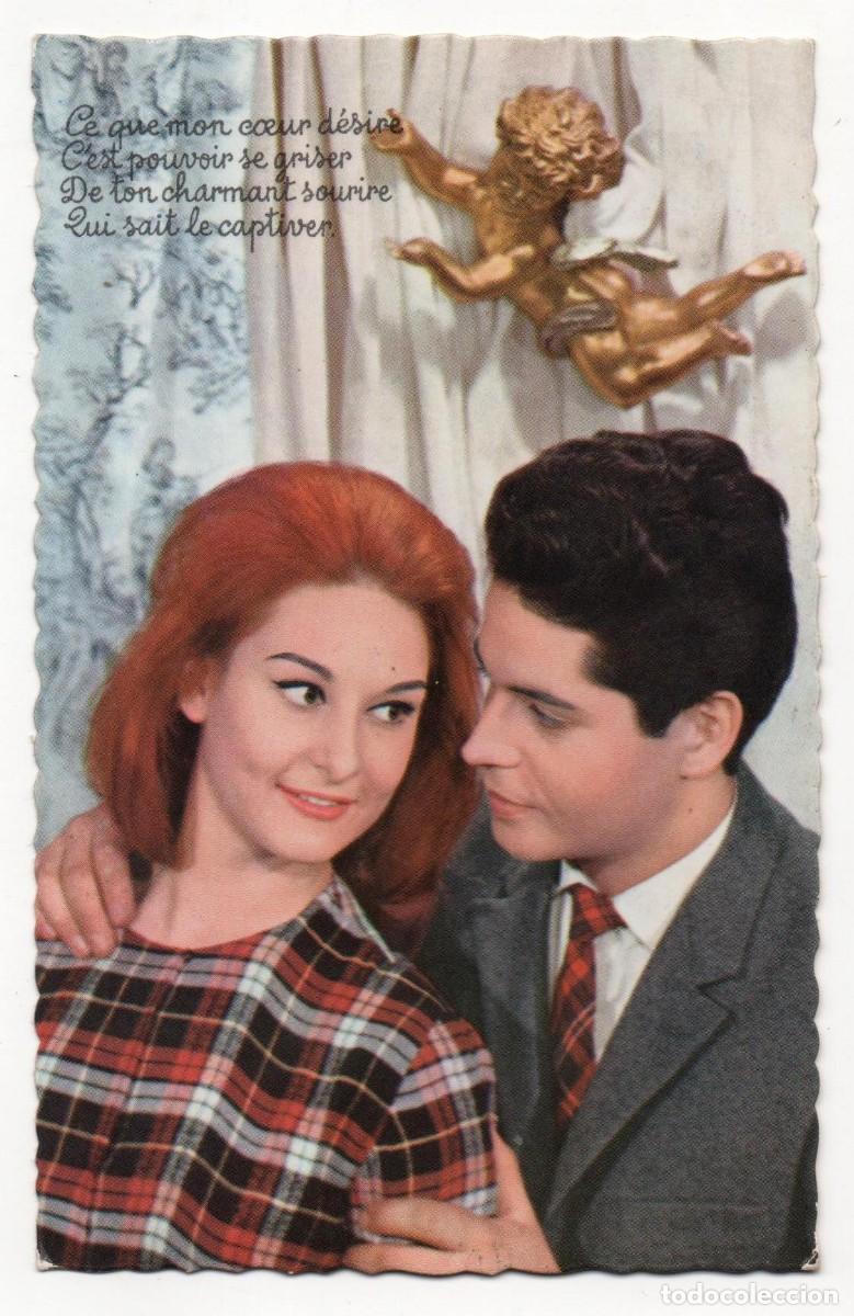 Postcards: Postal francesa-sin circular- a&ntilde;os60-70- pareja rom&aacute;ntica