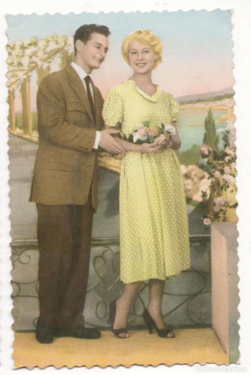 Cartes Postales: Postal francesa a&ntilde;os 40-50- escrita-pareja rom&aacute;ntica
