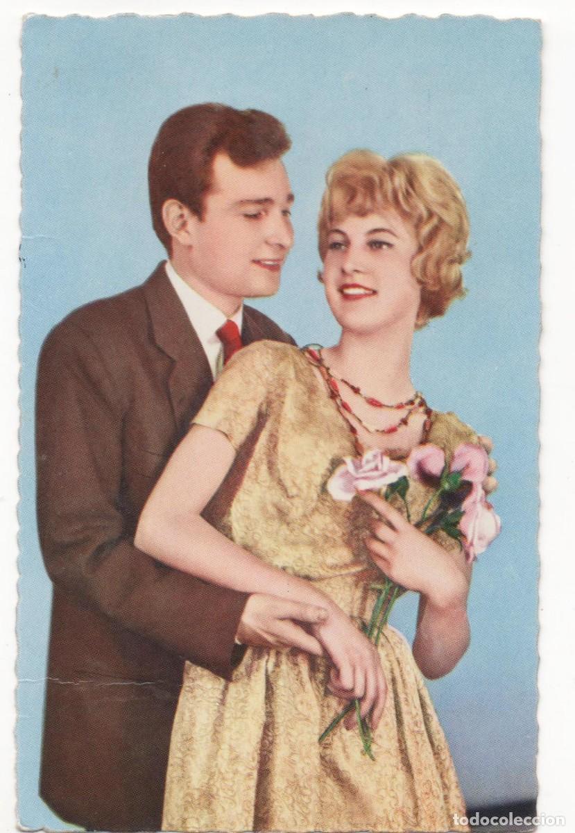 Postales: Postal francesa a&ntilde;os 60-70- escrita-pareja rom&aacute;ntica