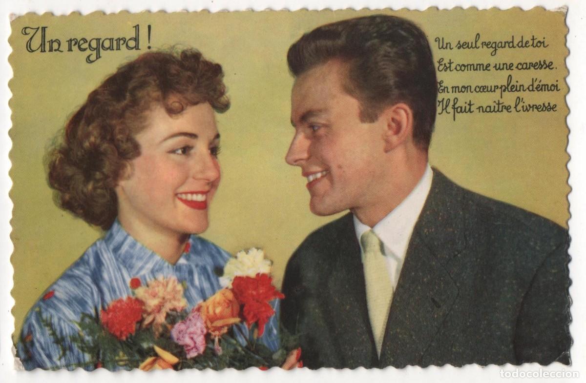Postales: Postal francesa a&ntilde;os 40-50- escrita-pareja rom&aacute;ntica