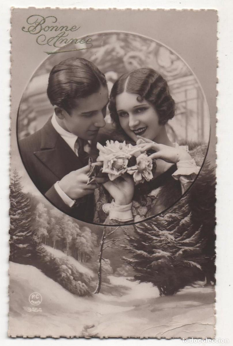 Postkarten: Postal francesa a&ntilde;os 30- escrita-Rom&aacute;ntica-