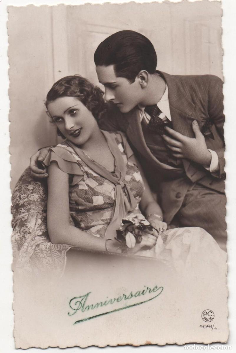 Postcards: Postal francesa a&ntilde;os 30- escrita-Rom&aacute;ntica-