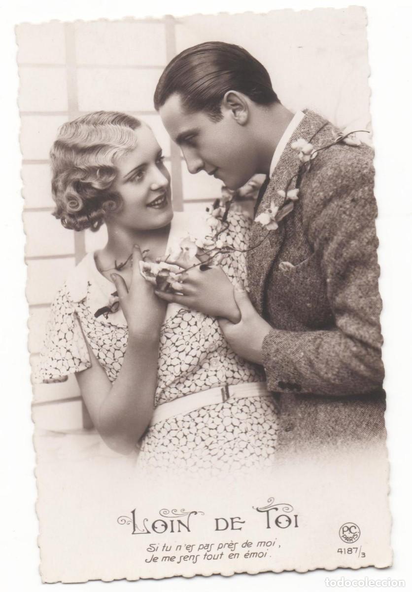 Postcards: Postal francesa a&ntilde;os 30- escrita-Rom&aacute;ntica-