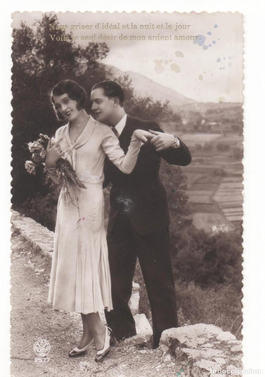 Postcards: Postal francesa a&ntilde;os 30- escrita-Rom&aacute;ntica-