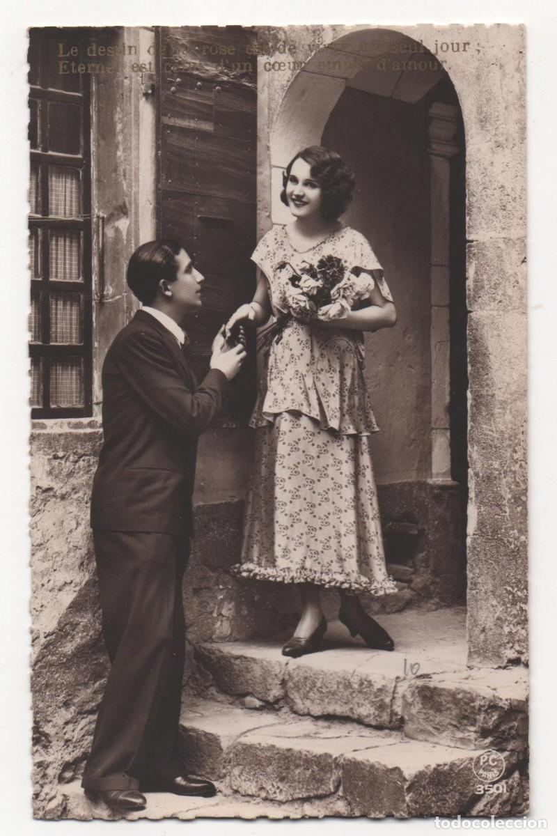 Postcards: Postal francesa a&ntilde;os 30- escrita-Rom&aacute;ntica-