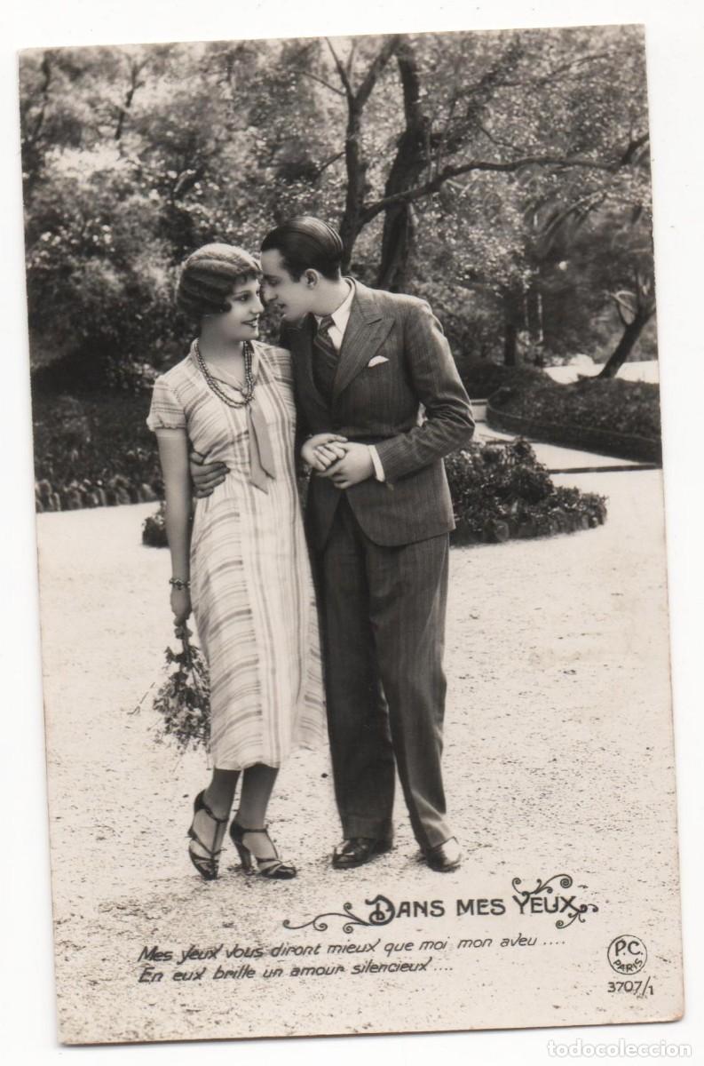 Postcards: Postal francesa a&ntilde;os 30- escrita-Rom&aacute;ntica-