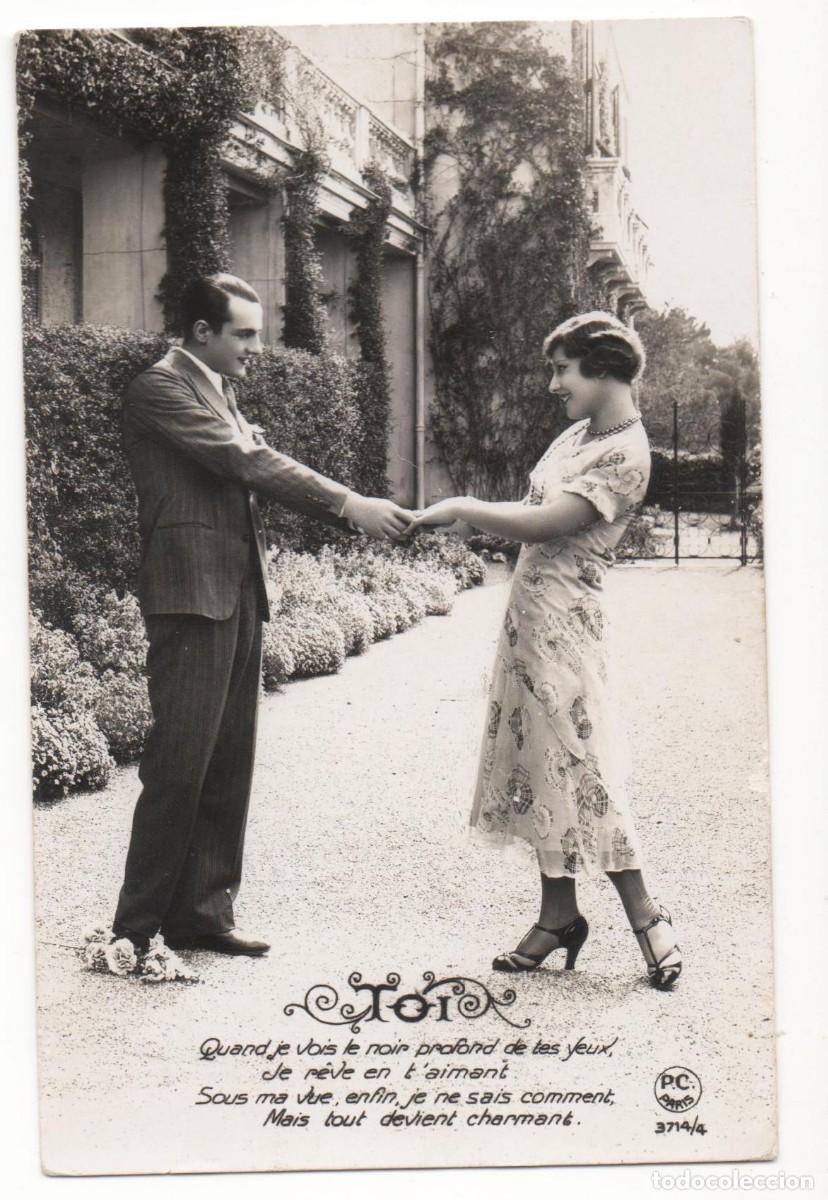 Postcards: Postal francesa a&ntilde;os 30- escrita-Rom&aacute;ntica-