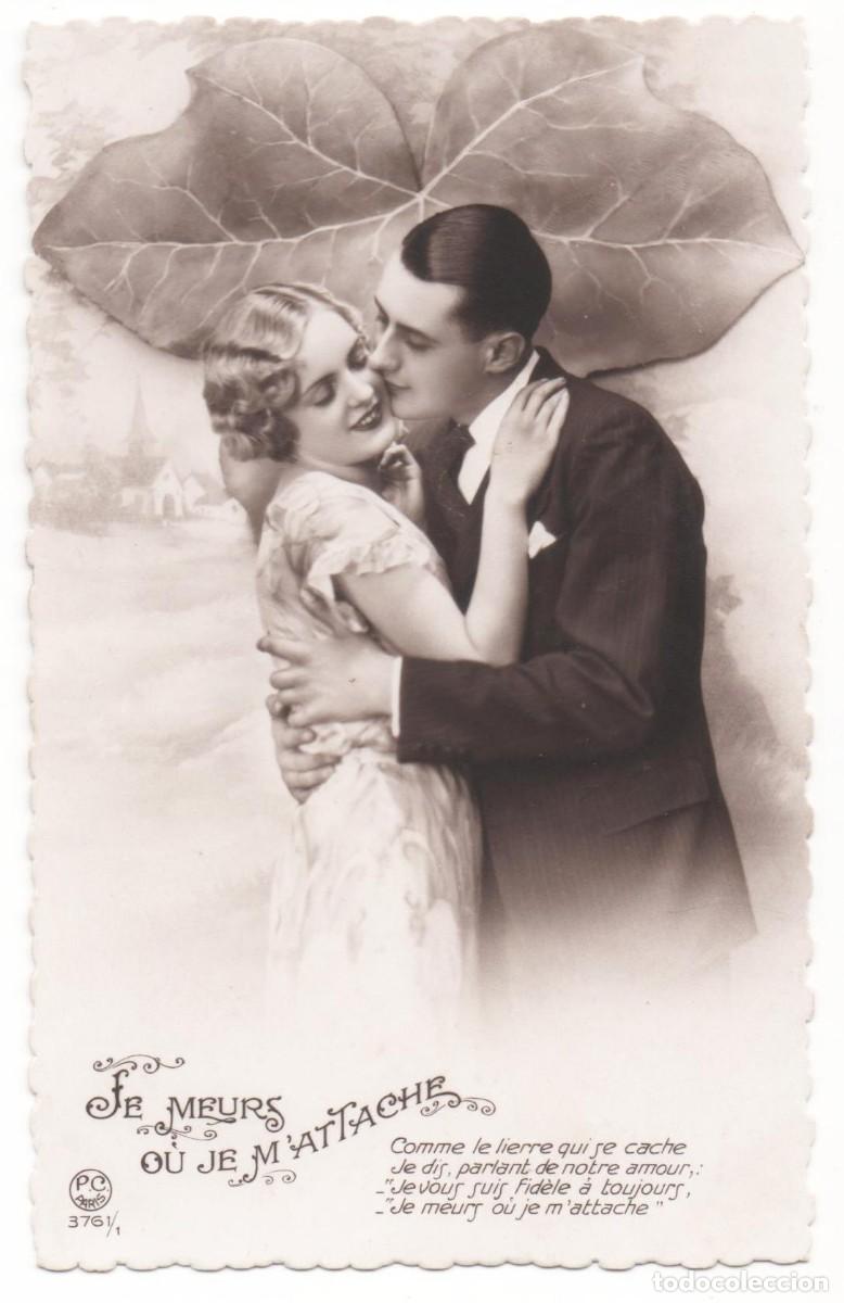 Postcards: Postal francesa a&ntilde;os 30- escrita-Rom&aacute;ntica-