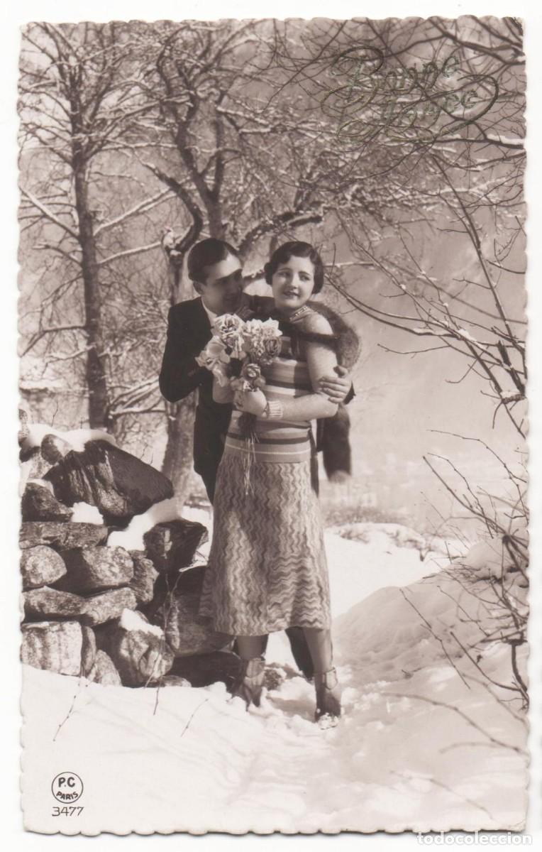 Cartes Postales: Postal francesa a&ntilde;os 30- escrita-Rom&aacute;ntica-