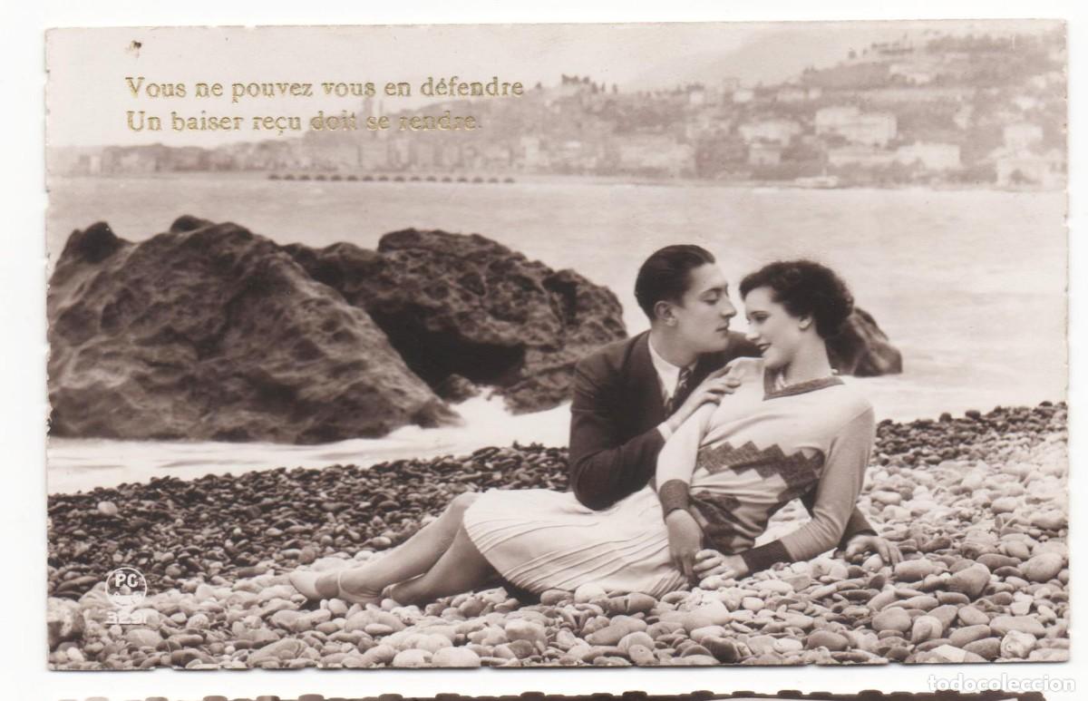 Postcards: Postal francesa a&ntilde;os 30- escrita-Rom&aacute;ntica-