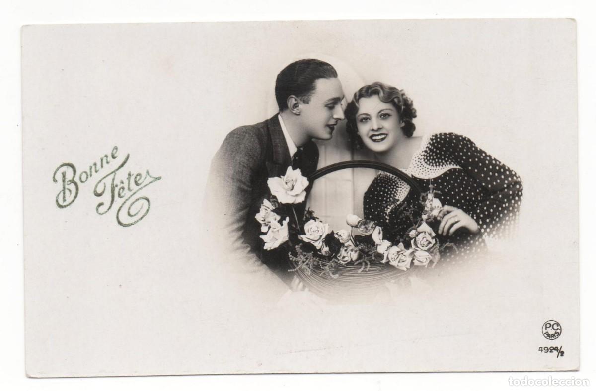 Cartes Postales: Postal francesa a&ntilde;os 30- escrita-Rom&aacute;ntica-