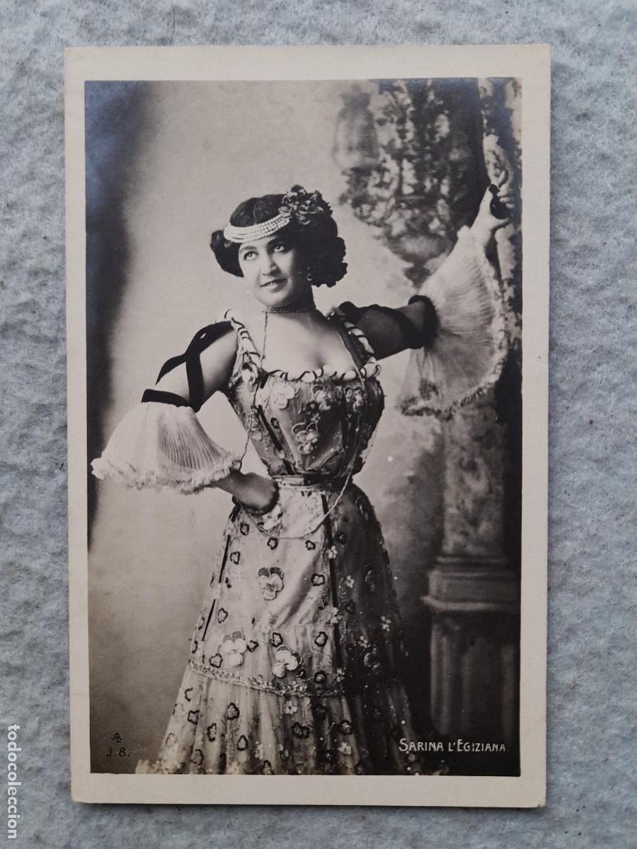 Postais: Postal Fotogr&aacute;fica antigua de la Srta. Sarina L&acute;Egiziana.