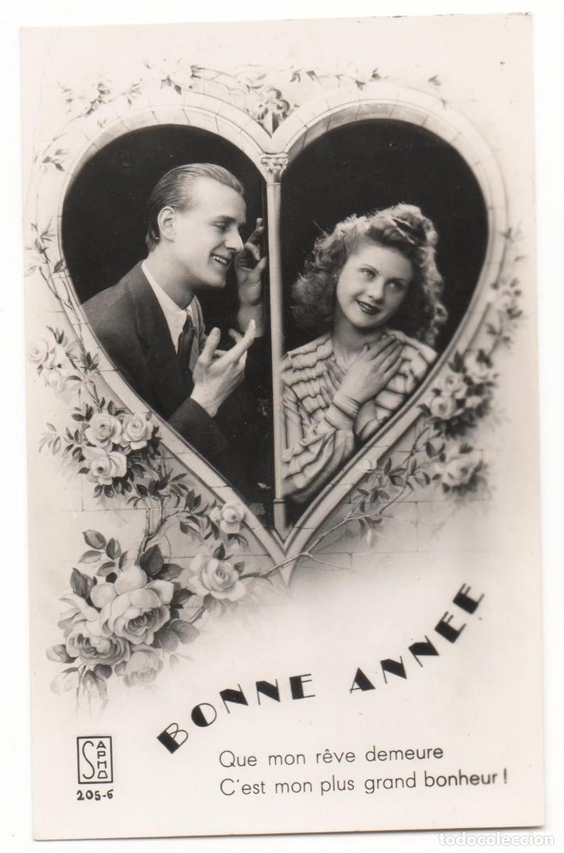Cartes Postales: Postal francesa a&ntilde;os 40- 50 -sin circular-Pareja rom&aacute;ntica