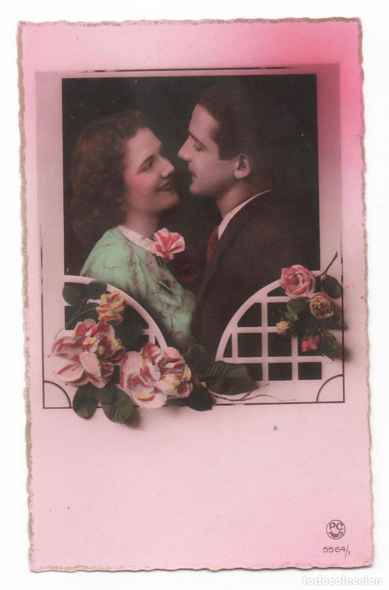 Postales: Postal francesa a&ntilde;os 40- 50 -sin circular-Pareja rom&aacute;ntica