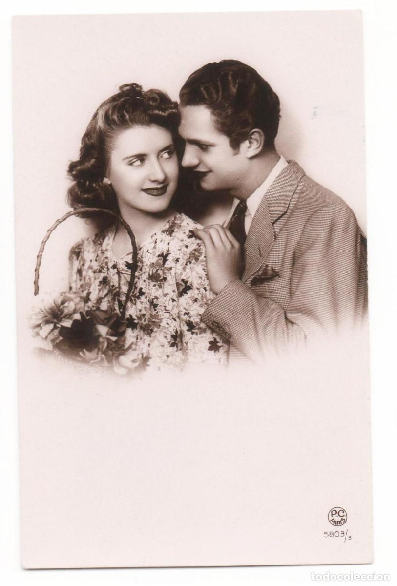 Cartes Postales: Postal francesa a&ntilde;os 40- 50 -escrita-Pareja rom&aacute;ntica