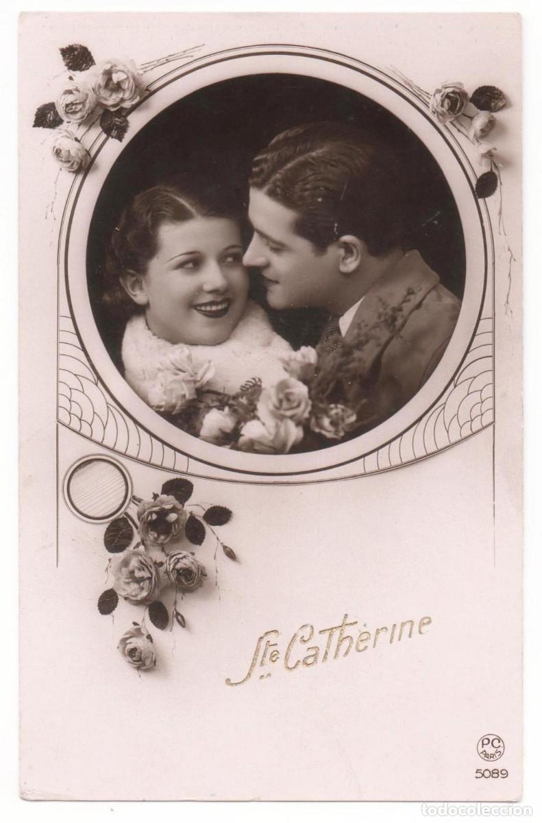 Postais: Postal francesa a&ntilde;os 40- 50 -escrita-Pareja rom&aacute;ntica