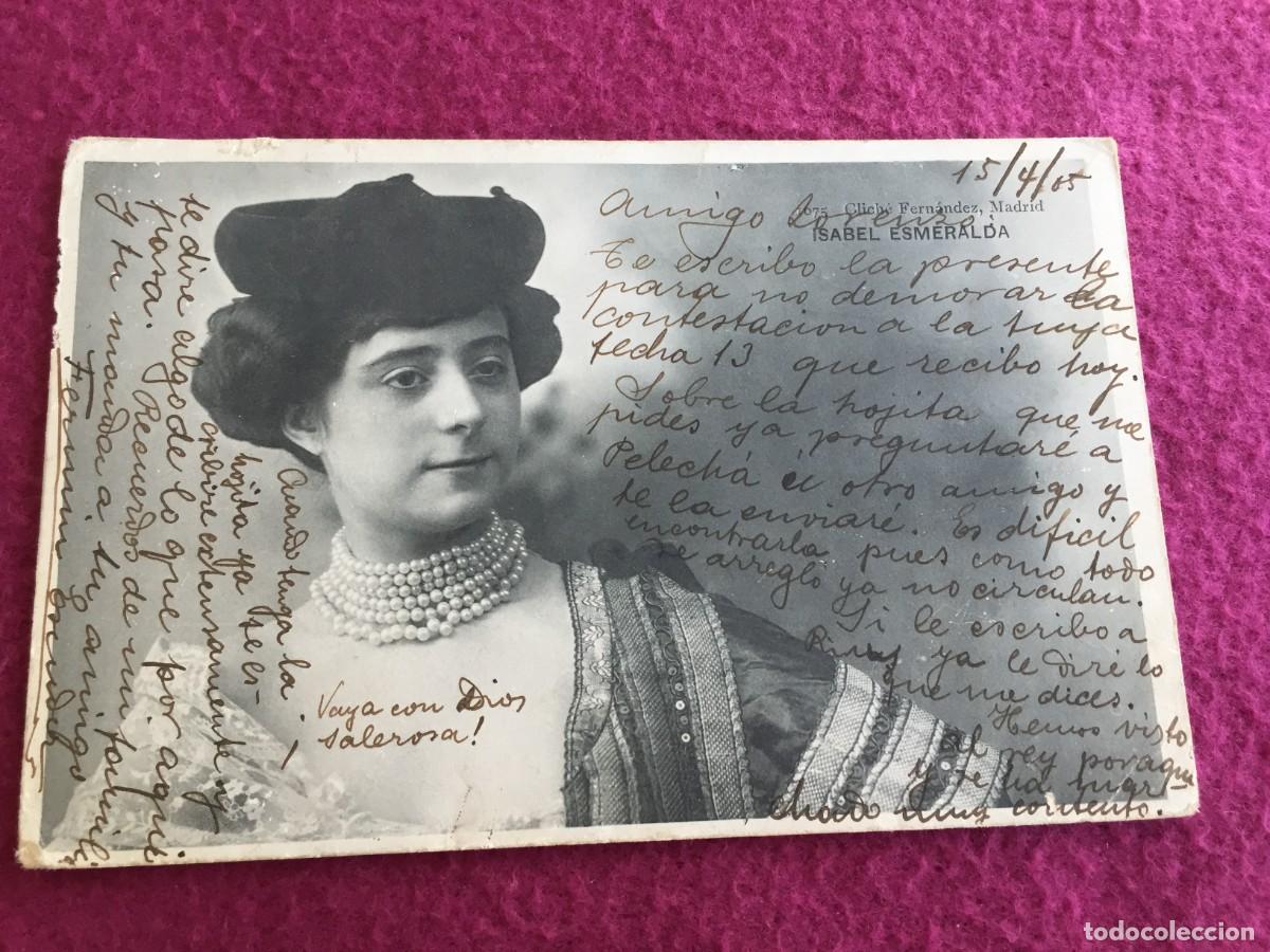 Postales: POSTAL ANTIGUA DE ISABEL ESMERALDA - CIRCULADA EN 1905