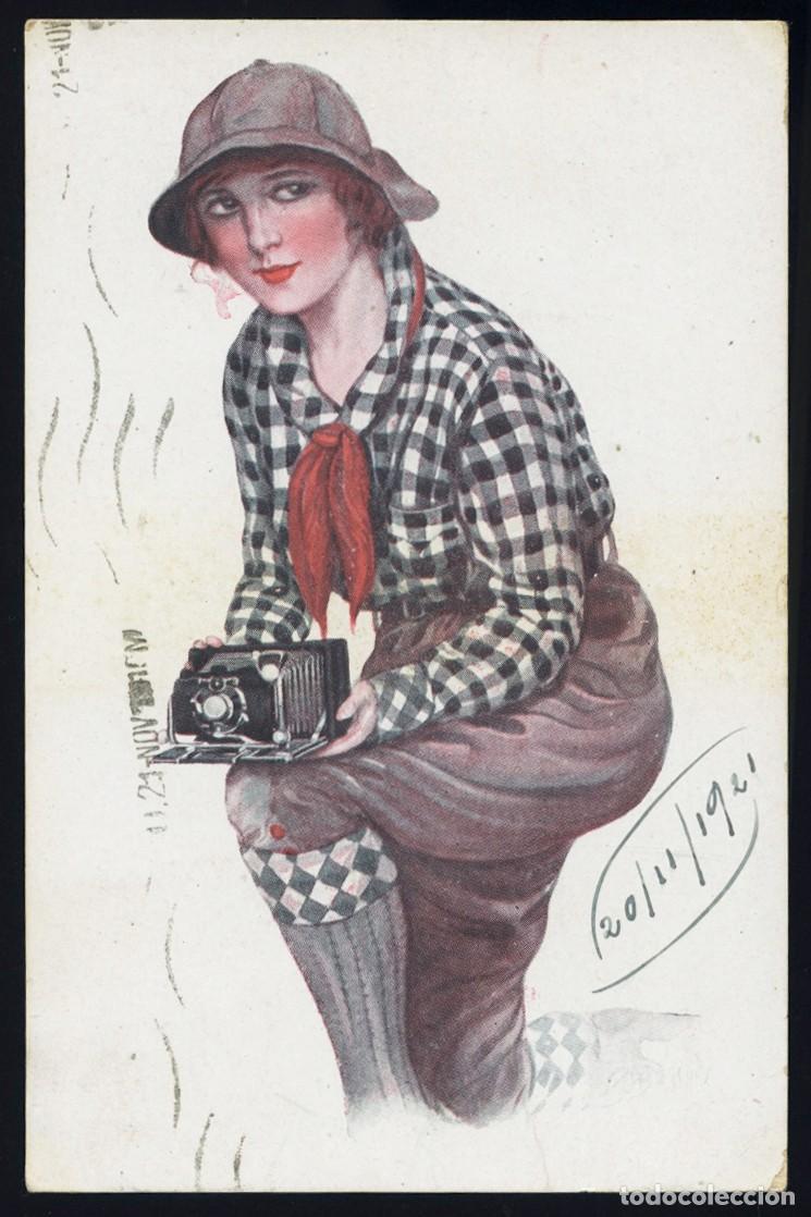 Postales: MUY ANTIGUA POSTAL JOVEN FOT&Oacute;GRAFA - FECHADA EN 1921