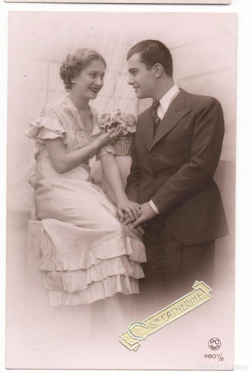 Postais: Postal francesa a&ntilde;os 30 -escrita- pareja rom&aacute;ntica