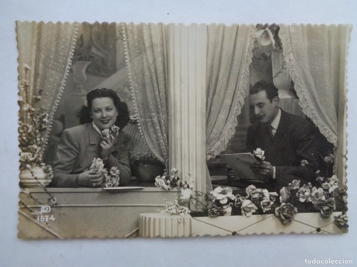 Cartoline: POSTAL GALANTE DE PAREJA ENAMORADA . A&Ntilde;OS 40