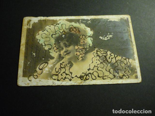 Cartoline: MUJER ELEGANTE ANTIGUA POSTAL