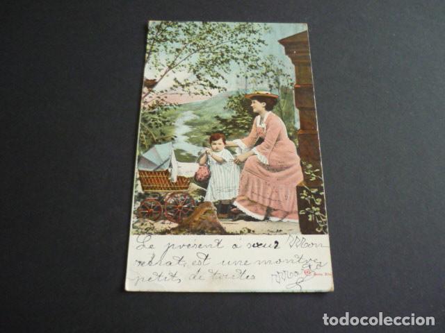 Postales: MUJER Y NI&Ntilde;O POSTAL - Foto 1