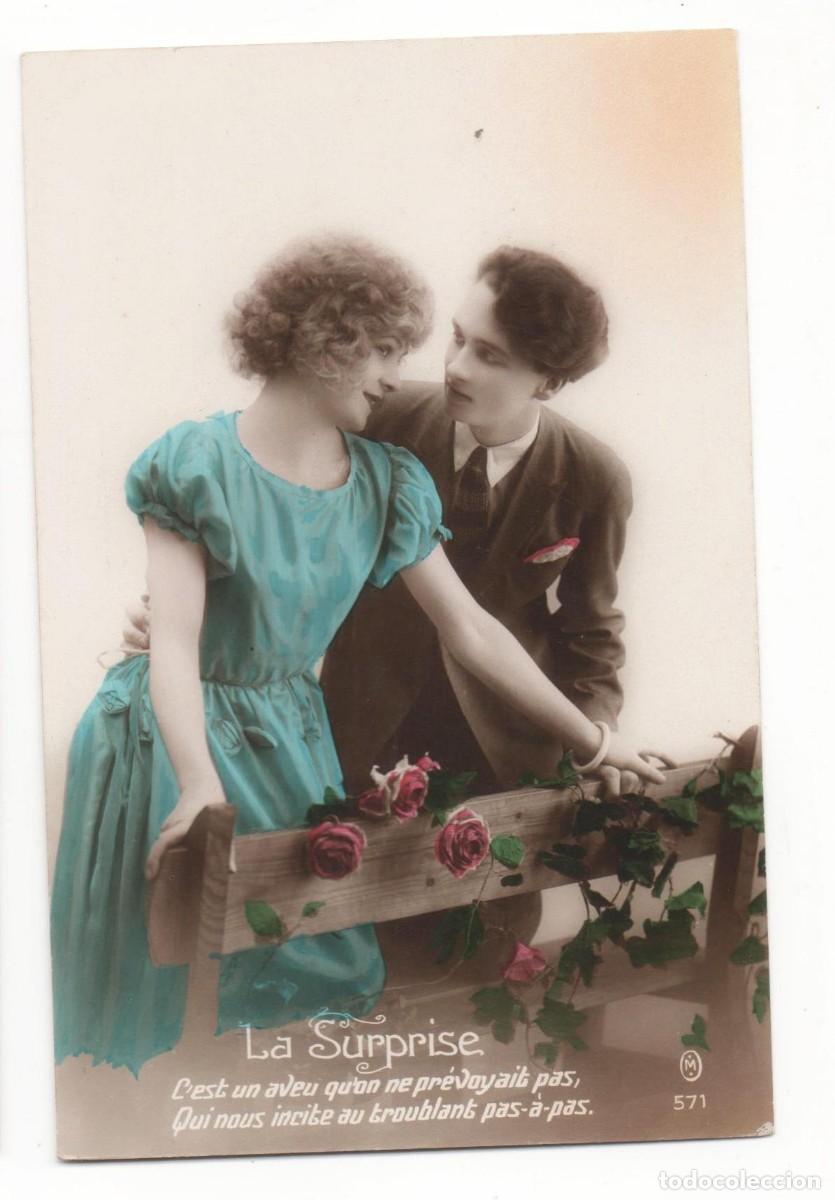 Postais: Postal francesa principios del XX- escrita-Rom&aacute;ntica-