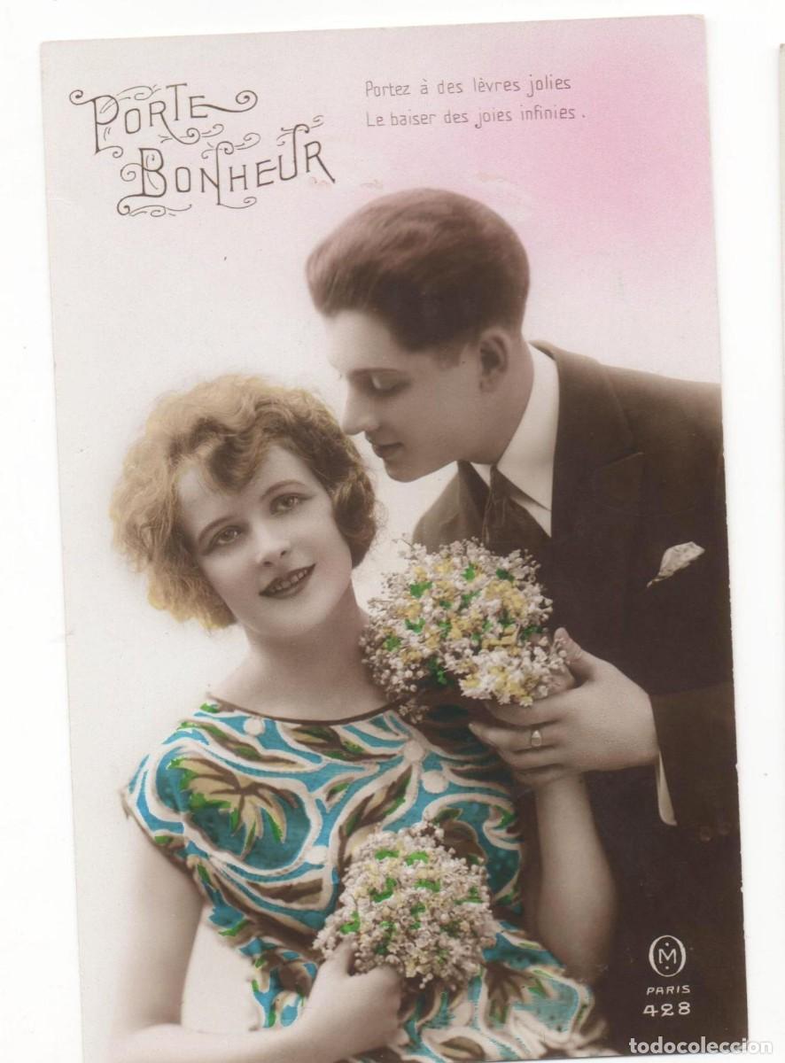 Cartoline: Postal francesa principios del XX- escrita-Rom&aacute;ntica-
