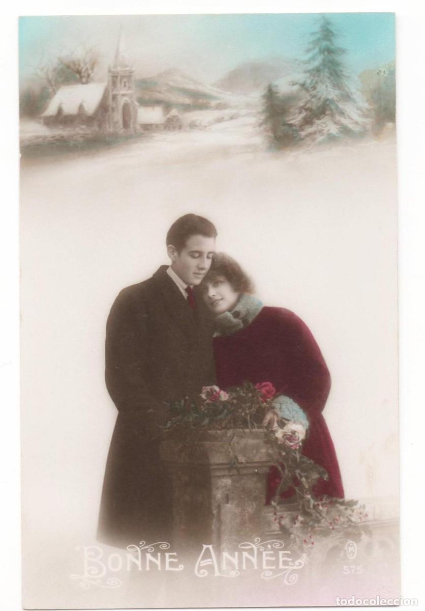 Postkarten: Postal francesa principios del XX- escrita-Rom&aacute;ntica-