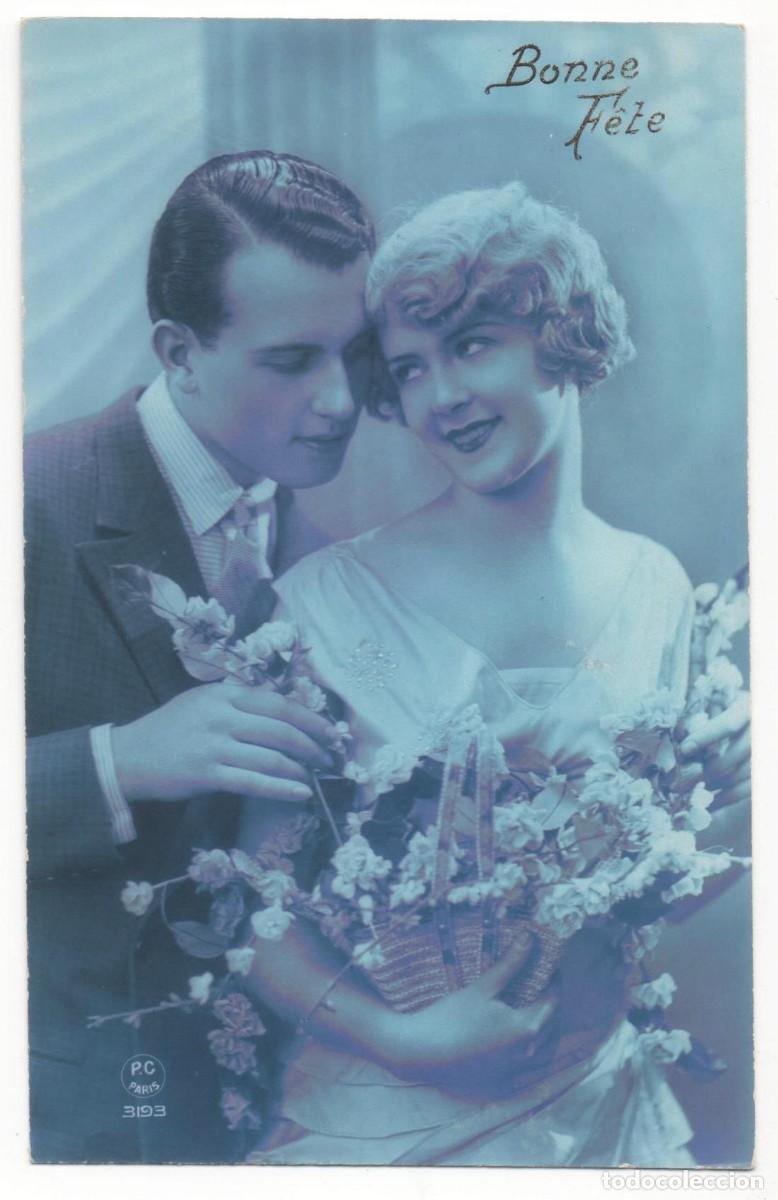 Postkarten: Postal francesa principios del XX- escrita-Rom&aacute;ntica-