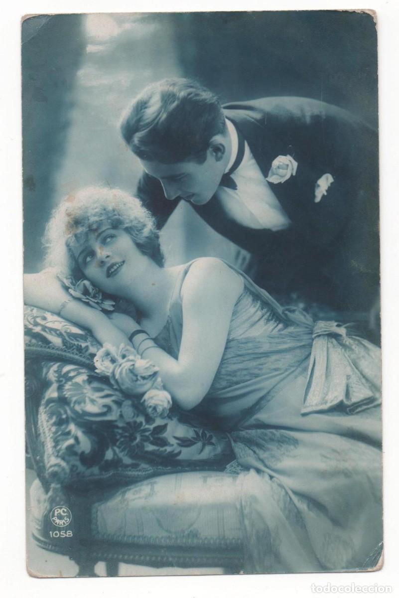 Cartoline: Postal francesa principios del XX- escrita-Rom&aacute;ntica-