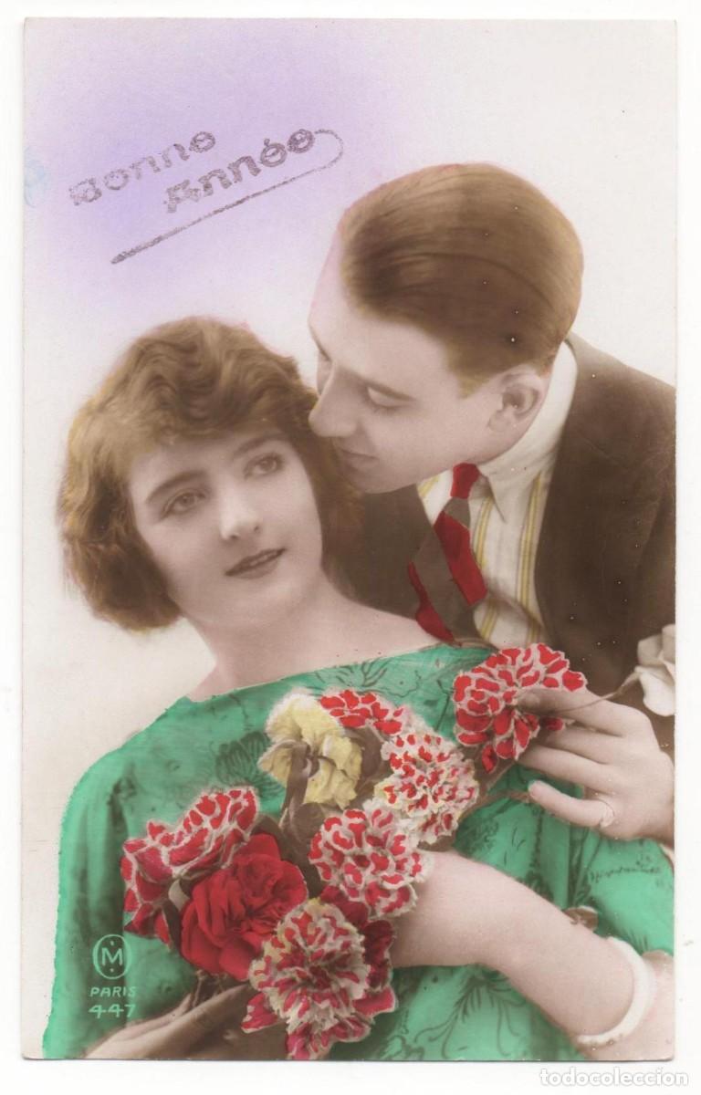 Cartoline: Postal francesa principios del XX- escrita-Rom&aacute;ntica-