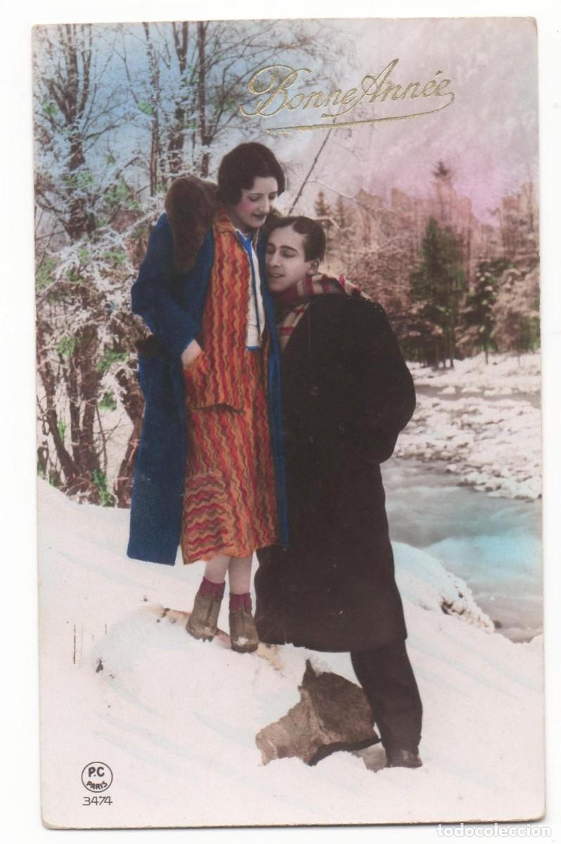 Cartoline: Postal francesa principios del XX- sin circular-Rom&aacute;ntica-