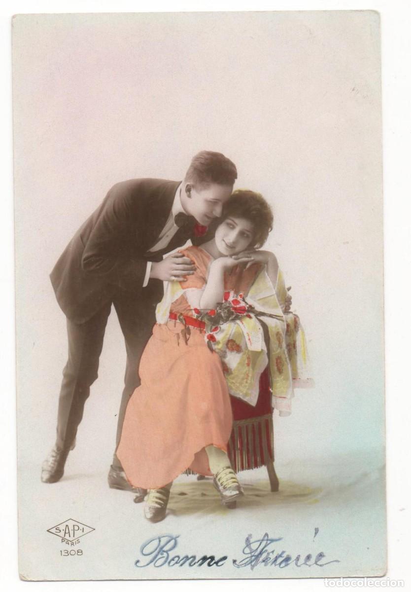 Postcards: Postal francesa principios del XX- escrita-Rom&aacute;ntica-