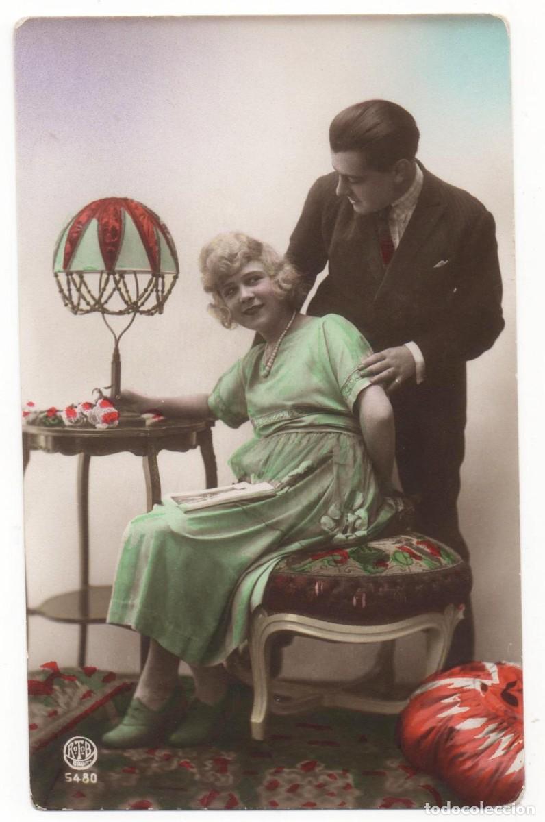 Postcards: Postal francesa principios del XX- escrita-Rom&aacute;ntica-